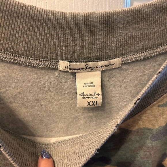 American Rag Camouflage Sweatshirt - Picture 5 of 6